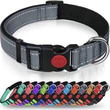 High Strength Nylon Dog Collar - Reflective Nylon Dog Collar, Suitable For Small To Large Dogs Anti-Pull Training Collar - Gentle Control, Durable, Valentine's Day Pet Gift
