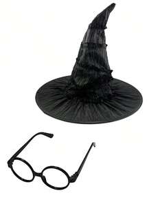 Black Masquerade Ball Gown With Cape, Hat And Glasses, Suitable For Carnival, Easter, Formal Dinner, Cosplay - Black - View 6