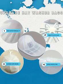 Giá phơi mũ lưỡi trai, túi giặt + giá treo, máy giặt mũ lưới, thiết bị làm sạch nhẹ nhàng và hiệu quả, lồng giặt mũ kèm giá phơi, tăng cường khả năng chống bụi bẩn, dùng cho máy giặt. - Nhiều màu - Xem 6