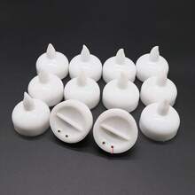 Velas flotantes de agua sin llama, luz LED parpadeante, lámpara electrónica romántica para bodas, fiestas, bañera, piscina, velas decorativas - Luz RGB - Ver 8