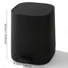 Pedal-Operated Household Trash Can With Lid, A Quiet Hands-Free Wastebasket For Bathroom, Kitchen, Living Room, Hotel, And Office, Durable Pedal-Operated Trash Bin With Removable Inner Bin, Easy-Clean Design, Odor-Blocking Lid, Modern Practical Bathroom Accessories, Space-Saving Waste Container For Everyday Use And Home Organization, Suitable For Busy Rooms - Multicolor - View 14
