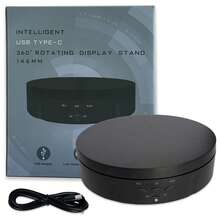 5.1 Inch/13cm Electric Turntable, Suitable For 360° Panoramic Photography, Load Capacity 8.8 Lbs/4kg, 360° Adjustable Rotating Base, Applicable For Photography, Jewelry, 3D Models, Watches, Battery/USB Powered, Electric Turntable