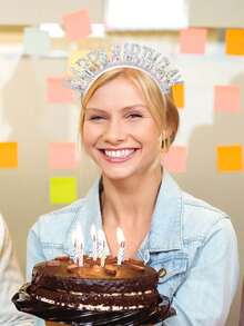 1/5pcs Happy Birthday Headband, Shiny Sequin Silver Hair Hoop, Suitable For Birthday Party, Party Supplies, Party Hat, Photo Props - Silver - View 9