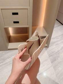 1 Stück glänzende gefaltete Umhängetasche - Mondschein-Abend-Tasche, modische & elegante Damen-Clutch, Luxus-Diamant-Dekor, ausstrahlt hochwertige Qualität, geeignet für formelle Anlässe, Hochzeiten, Partys, mit abnehmbarem Kettengurt zum Umhängen - Aprikosenfarben - Übersicht 3