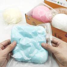 1pc 10cm Extra Large Fluffy Slime Ball Stress Relief Jumbo Squishy Toy, Slow Rebound Squeeze Toy, Perfect Gift For Birthday, Easter, Surprise - Multicolor - View 7