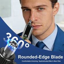 Men's USB Rechargeable Nose And Ear Hair Trimmer-Small, Portable, Digital Display Design, Suitable For Home Or Business Trip Battery Capacity 220mAh - Multicolor - View 5