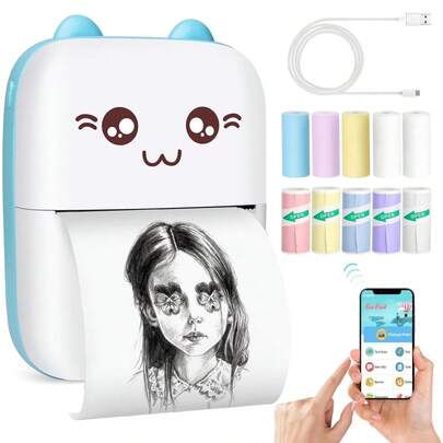 Portable Mini Printer Label Machine, Mini Printer For IOS And Android, Can Be Used For Labels, Notes, To-Do Lists, DIY Crafts, Etc.