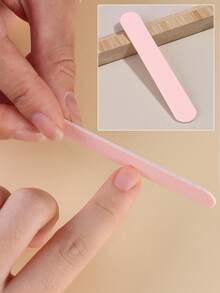 五合一便携式美甲美足套装 - 独立包装：双面指甲锉、木质角质层推棒、指甲清洁工具、指甲抛光块、亚克力美甲笔，用于自我护理和指甲修整 - 彩色 - 查看 5