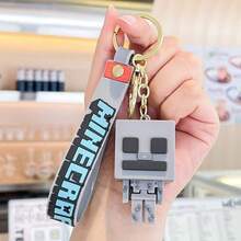 Pixel Design Keychain, 3D Figurine, Woven Keyring, Multiple Color Options. 3D Stereoscopic, Double-Sided Printing, High Fidelity, Exquisite Craftsmanship. Suitable For Backpack Pendant, Key Accessory, Bag Decoration, Car Keychain, Phone Charm. - Multicolor - View 5