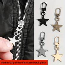 2/10 件装多功能星形拉链拉片替换配件，可拆卸半自动金属扣，优质锌合金拉链拉片，适用于手提包、夹克、衣服、鞋子、靴子，可重复使用的装饰星形吊坠扣，用于 DIY 包袋和服装装饰，耐用的拉链拉片替换零件，时尚星形设计 - 彩色 - 查看 5