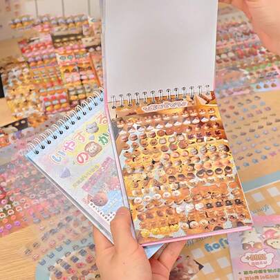 18 Sheets Japanese Style Dessert Cut - Film Sticker Book, Cute Cartoon Decals For Journal Decoration