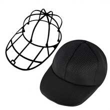 Túi giặt lưới nhựa bền chắc có khóa kéo dành cho mũ - Thiết kế thoáng khí giúp giữ dáng mũ, thích hợp giặt và sấy bằng máy, bảo vệ mũ, thiết kế lưới mềm mại, cấu trúc lưới thoáng khí, chăm sóc quần áo, khóa kéo, chất liệu nhẹ, túi phơi khô, dành cho người đam mê thể thao, túi giặt. - màu đen - Xem 8