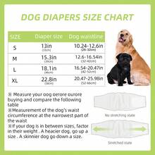 3PCS Reusable Dog Diapers For Male Dogs, Soft Breathable Puppy Diapers With Adorable Prints, Adjustable Waist For Incontinence, Post-Surgery Care & Indoor Training - Multicolor - View 3