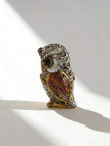 Vintage Carved Owl Decor - Bohemian Vintage Style Home Decoration For Living Room / Desk,Study, Housewarming / Holiday Gift, Small Home Accent - Multicolor - View 6