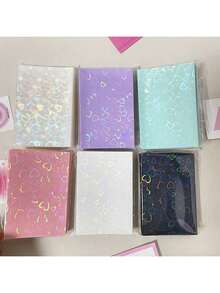 10pcs/Pack 61x91mm Matte Card Sleeves, CPP Laser Cut Heart Holographic Postcards, 3 Inch Top-Open Card Holders, Back To School Season - Multicolor - View 5