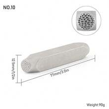 Square/Round Textured Punch Stamp Tools - DIY Jewelry Making Handcraft And Art Punching Kit, 12 Shapes Available