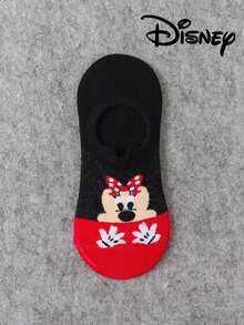 Disney 5双装女士短袜礼品套装，夏季袜子，印有米奇、米妮、唐老鸭、黛丝卡通图案，舒适透气，时尚新颖袜子 - 彩色 - 查看 3