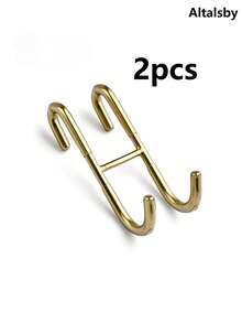 1pc Stainless Steel Towel Hook, Punch Free Bathroom Partition Hook, Heavy Duty Hook Rack For Robe, Towel, Over The Door Hook For Bathroom, Kitchen Multi-Scale Use, Bathroom Accessories - Multicolor - View 21