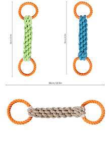 3件套打结玩具，洁牙磨牙玩具，适合狗狗室内外玩耍，可增进宠物间的感情，也是送给宠物的好礼物。 - 彩色 - 查看 5