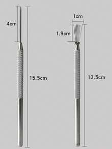 7针美甲勾线笔，美甲工具，条纹美甲绘图笔，银色不锈钢手柄，可弯曲针头，超细线条美甲刷，蜘蛛胶美甲工具，美甲线条绘制工具，美甲用品，美甲工具，美甲艺术工具，返校季，美甲，美甲工具（适用于贴片式美甲） - 銀色 - 查看 9