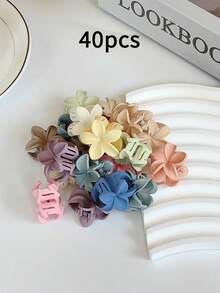 10pcs/20pcs/30pcs/40pcs Colorful Daisy Flower Hair Claw Clips, Mini Elegant Hair Claws For Ponytail, Hair Claw, Princess Hair Accessories (Random Colors) Women Hair Clips Summer - Multicolor - View 11