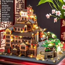1360pcs Famous Landscape Hue Landmark Building Blocks, Creative Travel Architecture Building Blocks, ABS Material, Mixed Color Bricks, Suitable For Souvenir Gift - Color - View 6