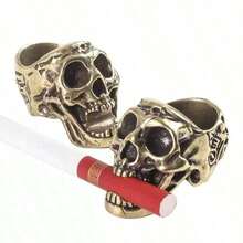 1pc Skull Finger Ring Holder, Personalized Ring Stand Men, Portable Clip, Accessories, Fashion Holder Ring, Silicone Mouthpiece Ring, Suitable Traditional Accessories - Multicolor - View 6