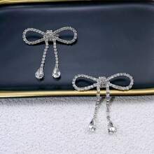 1pc Sparkling Crystal Butterfly Brooch, Wedding Style, Summer