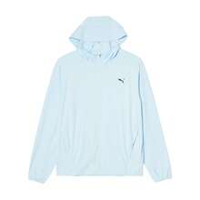 Puma Fashionable Skin-Friendly Jacket, Unisex Hooded Zip-Up Long Sleeve Cardigan Couple's Knit Sports Outerwear - Light Blue - View 1