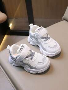 Fashionable Children's White Sneakers, Boys/Girls Outdoor Toddler Shoes, Baby Sports Shoes, Running Student Casual Shoes - Grey - View 5