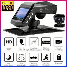 High Definition Driving Recorder, Center Console LCD Car Video Recorder, WDR 170 ° Wide-Angle, Night Vision Function, Parking Monitoring - Black - View 1