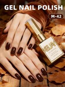 XEIJAYI 1pc 15ml Reddish Brown Gel Nail Polish Starter Pure Soak Off No Wipe Nail Gel Polish Suitable For All Seasons - Chocolate Brown - View 6
