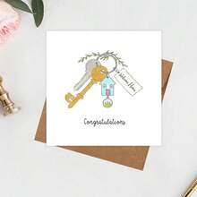 乔迁贺卡、祝贺贺卡、乔迁贺卡、温馨的家、搬家、新房、乔迁贺卡 - 彩色 - 查看 10