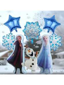 Bộ 8 quả bóng nhôm theo chủ đề, bao gồm bóng hình Anna và Olaf, bóng sao xanh và bông tuyết, phong cách Frozen Magic trang trí tiệc trẻ em, trang trí sinh nhật bé gái/sự kiện theo chủ đề, tạo không khí lễ hội công chúa Frozen đắm chìm cho tiệc, tụ họp, tiệc sinh nhật và trang trí tường phông nền. - Nhiều màu - Xem 5