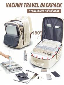 Ryanair Cabin Bag - Travel Backpack, Meets Ryanair Size Requirements, Dimensions 40x30x20 Cm, Can Be Used As Cabin Backpack/Carry-On Bag/Short Trip Backpack, Easily Fits Under Seat, Fits 14-Inch Laptop, Lightweight Commuter And School Backpack, Fashionable Laptop Bag, Short Business Travel Luggage, Unisex Solid Color, Travel/Trolley/Flight Approved Airplane Backpack, Laptop Backpack Gift For Men & Women - Multicolor - View 2