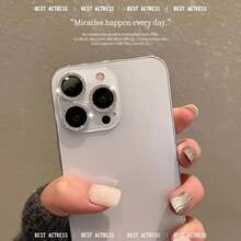 Glitter Lens Film Compatible With IPhone 17 Pro Max, Compatible With 11 12/ Mini / 13 / 14 Plus / 15 / 16 Pro Max / 16e / 17 / 17 Pro / 17 Pro Max / 17 Air Camera Protector/Back Cover Protective Ring, 13 Pro Max Lens Cover, Personalized High-End Luxury Sparkling Diamond Texture - Silver - View 10