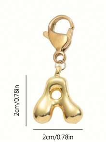 1Pc Lucky Keychain, Letters A-Z Pendant, Shiny Alloy Bag And Backpack Pendant, Perfect Gift For Birthdays And Special Occasions Keychain Ring Bag Backpack Pendant Car Pendant Gift For Women And Men, Wallet And Handbag Additions, Bag Pendant, Wallet Pendant, Lady Keychain Valentine's Day Gifts For Women: Car Keychains - Multicolor - View 4