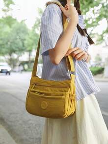 New Lightweight Multi-Compartment Casual Shoulder Crossbody Bag, Fashionable Commuter Bag For Middle-Aged And Elderly Mothers, Minimalist Design - Yellow - View 4