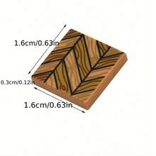 MIGUBA 50片2x2彩色光滑印花瓷砖砖，地板砖，组装配件砖，装饰房屋墙壁，平整光滑的板材，DIY益智玩具，兼容3068砖块 - 彩色 - 查看 9