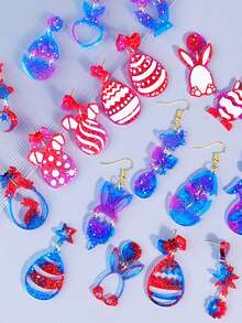 1pc Easter Themed Earring Resin Mold, Rabbit Egg Pendant Silicone Mold, DIY Cute Little Rabbit Pendant Earring Silicone Mold, Easter Egg Pendant Jewelry Drip Mold - White - View 7