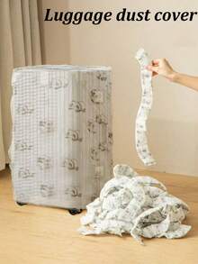 1个一次性无纺布行李防尘罩，通用全覆盖保护套，适用于旅行箱、笔记本电脑，防水，可重复使用旅行配件 - 彩色 - 查看 1