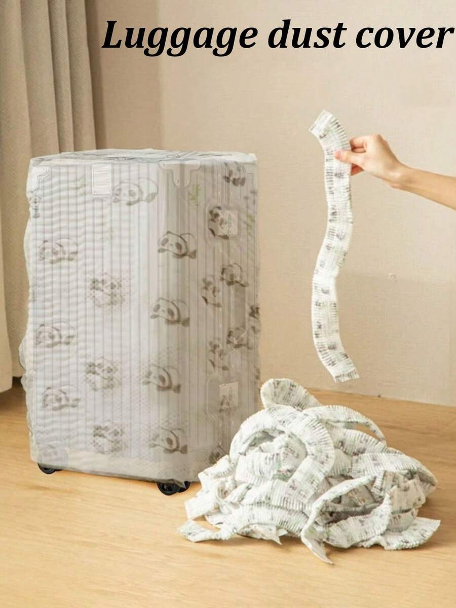 1个一次性无纺布行李防尘罩，通用全覆盖保护套，适用于旅行箱、笔记本电脑，防水，可重复使用旅行配件 - 彩色 - 查看 1