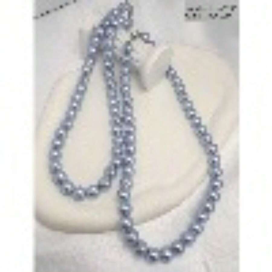 1 Pc Elegant Freshwater Pearl Clavicle Chain Necklace Mixed Candy Color Luxury Jewelry For Women Daily Wear & Gifting - Màu xanh lam - Xem 1
