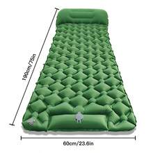 1个户外充气床垫，便携舒适，快速安装，适合露营 - 彩色 - 查看 3