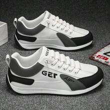 Men's Fashion Casual Sports Shoes, Comfortable Breathable Running Shoes, Suitable For Outdoor Walking And Running - White - View 3