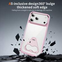 360° Rotatable Triangle Stand Protective Case, Anti-Scratch, Anti-Shock, Anti-Fingerprint, Compatible With IPhone 11/12/13/14/15 Pro Max/16/17, S23/24/25 - Pink - View 10