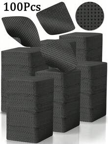 2000/1000/200片装指甲清洁湿巾 - 专业无绒指甲油卸除棉片，UV凝胶清洁纸巾，无香型美甲准备和完成清洁工具（黑色） - 黑色 - 查看 11