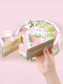 20pcs/Set Cake Shape Box, Easter Gift Box, Rabbit Paper Box, Triangle Packaging Box, Party Favors, Easter Birthday Party Decoration, Party Supplies - Multicolor - View 2