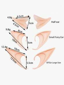 Silicone Fairy Ears, Cosplay Angel Ear Prosthetics, Perfect For Masquerade Balls And Parties - Multicolor - View 2