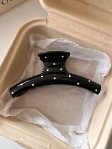 2个/1个女士4.41英寸/11.2厘米黑色轻便塑料发夹，时尚百搭高端优雅简约纯色发爪，适合日常外出、休闲、派对、通勤、海滩、度假、扎马尾辫、盘发、洗脸、化妆等场合，是女性优雅发饰的必备单品。 - 彩色 - 查看 6